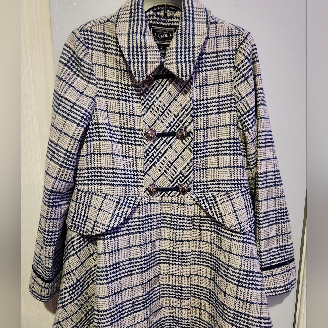 Rothschild Tweed Military Coat Euc
